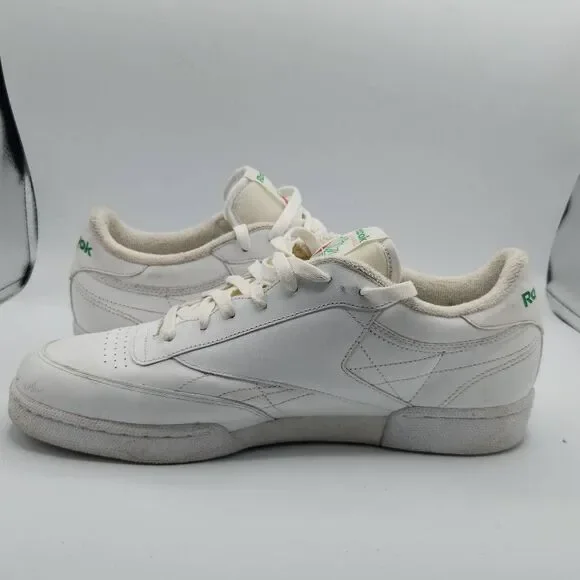 Reebok Club C 85 Men’s 9.5 Vintage White Classic Tennis Sneakers Retro Leather - Picture 5 of 9
